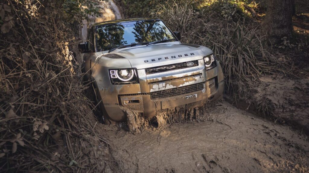 Off-Road in a Defender